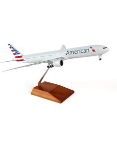 American 777-300ER with Gear and Wood Stand 